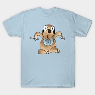 Hungry Sloth with Bib T-Shirt